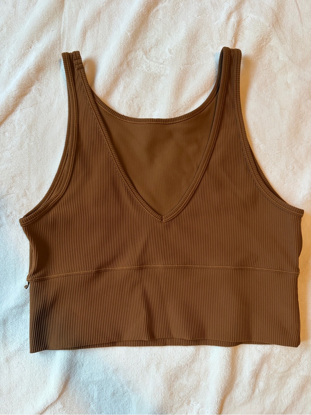 Lululemon W1CKAS Power Pivot Tank Top *Rib Copper Brown